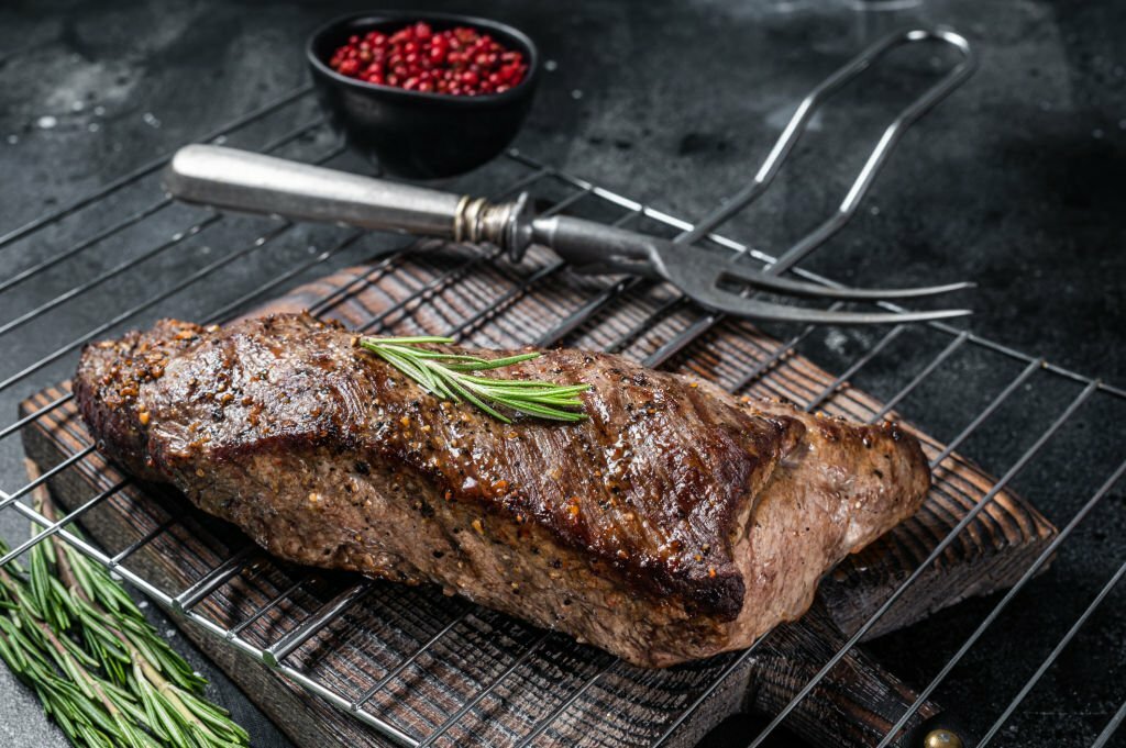 Cook Tri-Tip beef steak on a grill